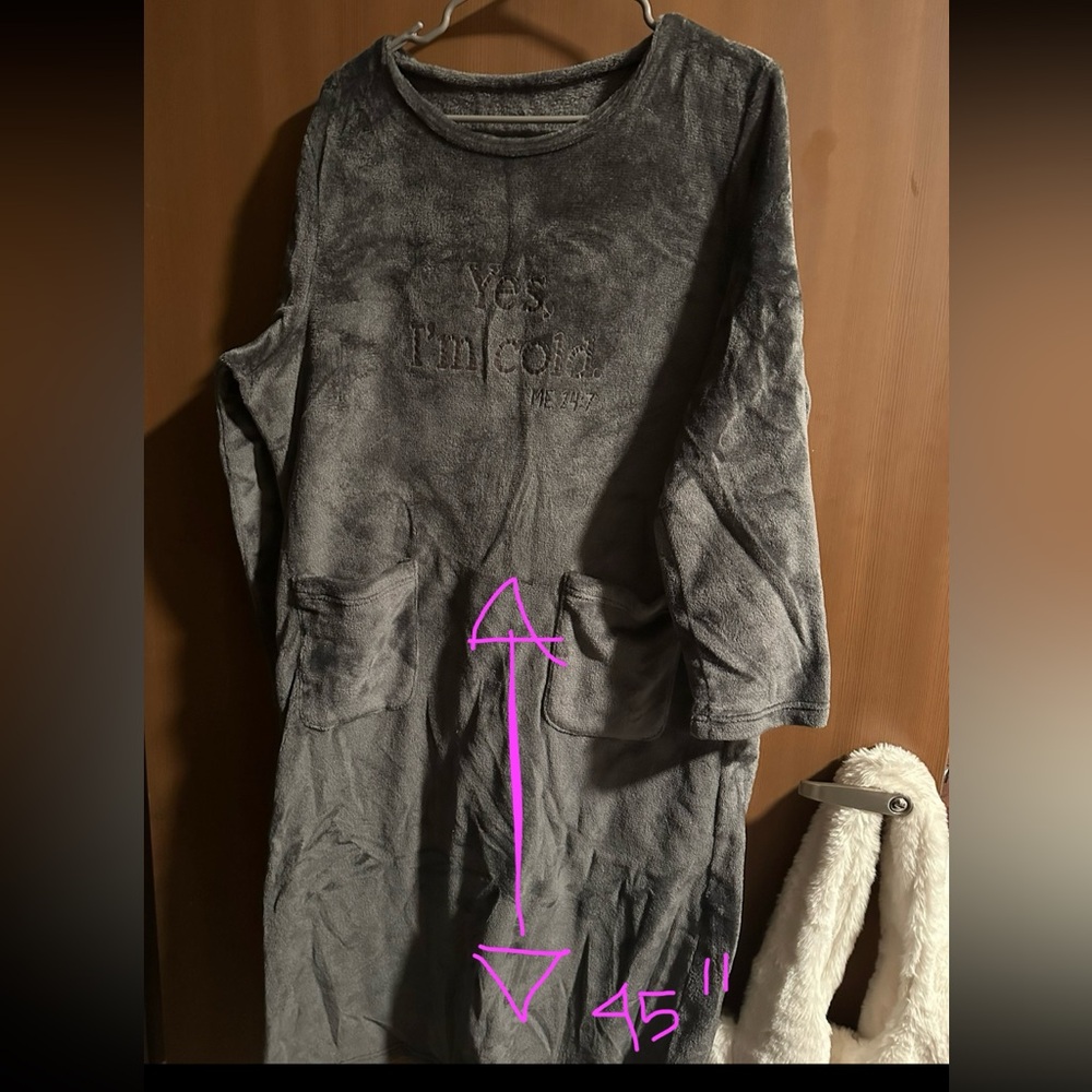 Gray Fleece Long Sleeve Pullover
